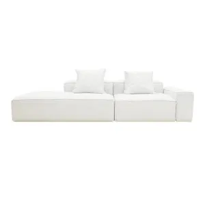 Riley Linen Pure White Modular Sofa - 1x Arm, 1x Armless, 1x Left Terminal by null, a Sofas for sale on Style Sourcebook