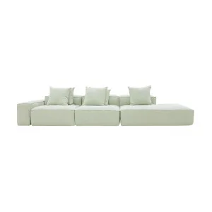 Riley Linen Oatmeal Modular Sofa - 1x Arm, 2x Armless, 1x Right Terminal by null, a Sofas for sale on Style Sourcebook