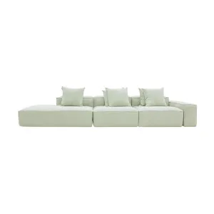 Riley Linen Oatmeal Modular Sofa - 1x Arm, 2x Armless, 1x Left Terminal by null, a Sofas for sale on Style Sourcebook