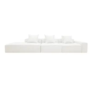 Riley Linen Pure White Modular Sofa - 1x Arm, 2x Armless, 1x Left Terminal by null, a Sofas for sale on Style Sourcebook