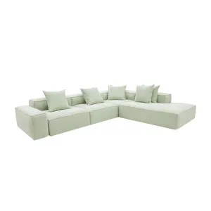 Riley Linen Oatmeal Modular Sofa - Arm, 2x Armless, Corner, Right Terminal by null, a Sofas for sale on Style Sourcebook