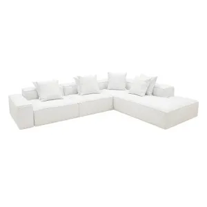 Riley Linen Pure White Modular Sofa - Arm, 2x Armless, Corner, Right Terminal by null, a Sofas for sale on Style Sourcebook
