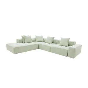 Riley Linen Oatmeal Modular Sofa - Arm, 2x Armless, Corner, Left Terminal by null, a Sofas for sale on Style Sourcebook
