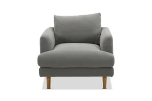 Hampton MKII Modern Armchair, Grey, by Lounge Lovers by Lounge Lovers, a Chairs for sale on Style Sourcebook