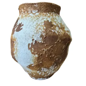 Rustic Handcrafted Ceramic Vase 34x28x28cm - Charcoal | Terracotta by null, a Vases & Jars for sale on Style Sourcebook
