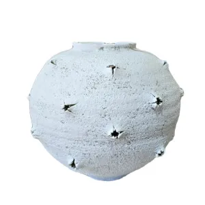 Star-shaped Handcrafted Ceramic Vase 22x23x23cm - White by null, a Vases & Jars for sale on Style Sourcebook