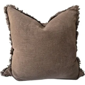 Champêtre Heavy Weight French Linen Cushion 55cm Square  - Chocolate Brown by null, a Cushions, Decorative Pillows for sale on Style Sourcebook