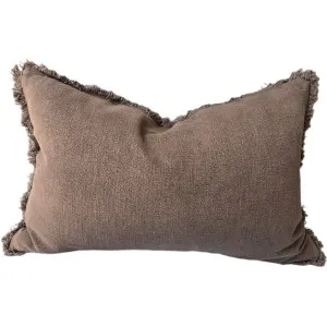 Champêtre Heavy Weight French Linen Cushion 40x60cm Lumbar - Chocolate Brown by null, a Cushions, Decorative Pillows for sale on Style Sourcebook