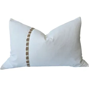Alexia Linen Cotton Cushion 40x60cm Lumbar- White by null, a Cushions, Decorative Pillows for sale on Style Sourcebook