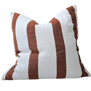 Palma Corduroy Cushion 55cm Square - Off White | Rust by null, a Cushions, Decorative Pillows for sale on Style Sourcebook