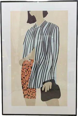 P102 Black Framed Perspex Glass Canvas Art Print 120 cm x 80 cm by null, a Painted Canvases for sale on Style Sourcebook