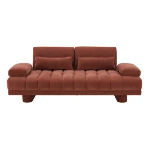 Carrie Sofa Bed in Fam Terracotta by OZ Design, a Sofa Beds for sale on Style Sourcebook