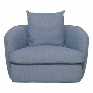 Nest Small Swivel Armchair in Het Blue by OZ Design, a Chairs for sale on Style Sourcebook