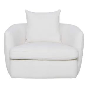 Nest Small Swivel Armchair in Het White by OZ Design, a Chairs for sale on Style Sourcebook