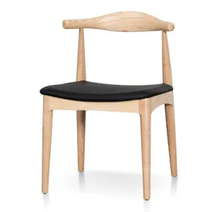 Ex Display - Henrik Dining Chair - Natural Ash with Black Seat by Interior Secrets - AfterPay Available by Interior Secrets, a Dining Chairs for sale on Style Sourcebook
