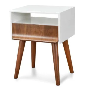 Ex Display - Elio Scandinavian Side Table - Walnut by Interior Secrets - AfterPay Available by Interior Secrets, a Side Table for sale on Style Sourcebook