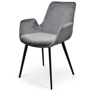Ex Display - Alice Dining Chair - Dark Grey Velvet by Interior Secrets - AfterPay Available by Interior Secrets, a Dining Chairs for sale on Style Sourcebook