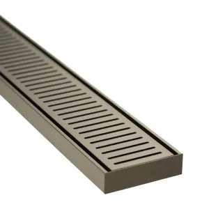 Lauxes Next Generation Floor Grate 2000mm Length x 100x26mm - Brushed Nickel by null, a Shower Grates & Drains for sale on Style Sourcebook