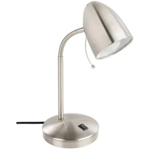 Eglo Lara Table Lamp with USB Charging Satin Nickel by Eglo, a Table & Bedside Lamps for sale on Style Sourcebook