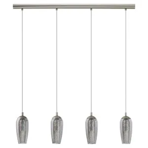 Eglo Farsala 4 Light LED Pendant Satin Nickel by Eglo, a Pendant Lighting for sale on Style Sourcebook
