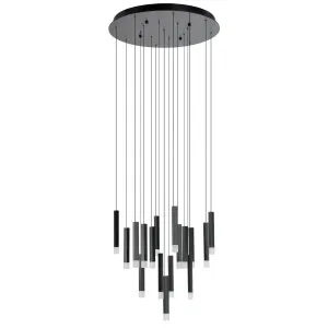 Eglo Estanerios 17 Light LED Cluster Pendant Black by Eglo, a Pendant Lighting for sale on Style Sourcebook