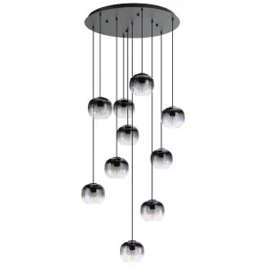 Eglo Oilella 10 Light Cluster Pendant Black by Eglo, a Pendant Lighting for sale on Style Sourcebook