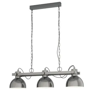 Eglo Lubenham 1 3 Light Pendant Antique Nickel by Eglo, a Pendant Lighting for sale on Style Sourcebook