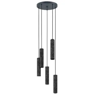 Eglo Mentalona 5 Light Cluster Pendant - Anthracite by Eglo, a Lighting for sale on Style Sourcebook
