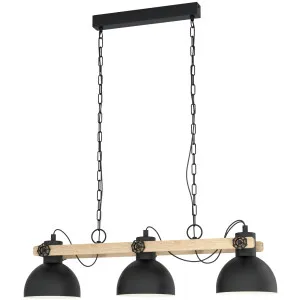 Eglo Lubenham 3 Light Pendant Black by Eglo, a Pendant Lighting for sale on Style Sourcebook