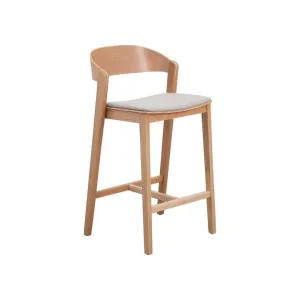 Davis Natural Bar Stool - Grey Seat by Interior Secrets - AfterPay Available by Interior Secrets, a Bar Stools for sale on Style Sourcebook
