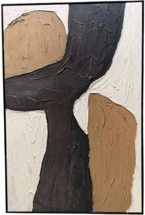 H067 Black Framed Full Hand Painted Artwork  120 cm x 80 cm by null, a Painted Canvases for sale on Style Sourcebook
