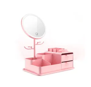 LED Vanity Mirror with Rotating Makeup Mirror 3 colours available Pink by Luxe Mirrors, a Shaving Cabinets for sale on Style Sourcebook