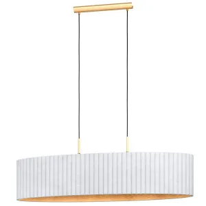 Eglo Tamaresco Oval Pendant Brushed Brass by Eglo, a Pendant Lighting for sale on Style Sourcebook