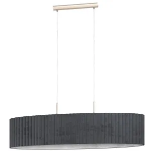Eglo Tamaresco Oval Pendant Satin Nickel by Eglo, a Pendant Lighting for sale on Style Sourcebook