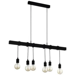 Eglo Townshend 6 Light Pendant Black by Eglo, a Pendant Lighting for sale on Style Sourcebook