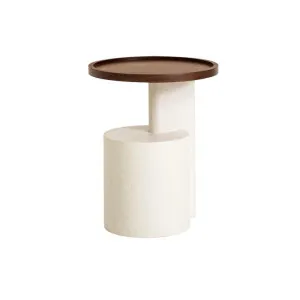 Terra White Side Table - Walnut by Interior Secrets - AfterPay Available by Interior Secrets, a Side Table for sale on Style Sourcebook