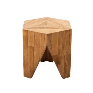 GoldLeaf Elm Side Table - Natural by Interior Secrets - AfterPay Available by Interior Secrets, a Side Table for sale on Style Sourcebook