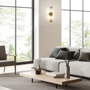 CLA Tiempo Up/Down 2 Light Wall Light Antique Brass by Compact Lamps Australia, a Wall Lighting for sale on Style Sourcebook