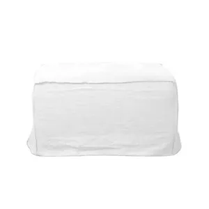 Como Linen Square Ottoman Pure White - 70cm x 70cm by null, a Ottomans for sale on Style Sourcebook
