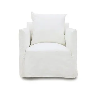 Como Rocker Swivel Chair Linen Pure White by null, a Chairs for sale on Style Sourcebook
