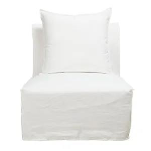Como Linen Armless Slipper Chair Pure White - 1 Seater by null, a Chairs for sale on Style Sourcebook