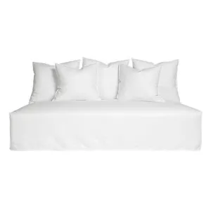 Como Linen Deep Armless Sofa Pure White - 3 Seater by null, a Sofas for sale on Style Sourcebook
