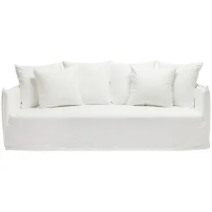 Como Linen Sofa Pure White - 3 Seater by null, a Sofas for sale on Style Sourcebook