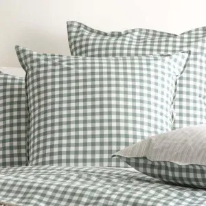 Renee Taylor Alison Yarn Dyed Cotton Reversible Forest European Pillowcase by null, a Cushions, Decorative Pillows for sale on Style Sourcebook