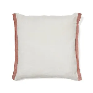 Suerta white and terracotta cushion cover, 100% linen, 50 x 50 cm by null, a Cushions, Decorative Pillows for sale on Style Sourcebook