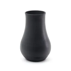 Silaia terracotta vase in a black finish 34 cm by null, a Garden Decor for sale on Style Sourcebook