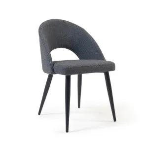 Dark grey Mael chair with steel legs with black finish FSC 100% by null, a Dining Chairs for sale on Style Sourcebook