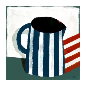Striped Jug Still Life by Gioia Wall Art, a Prints for sale on Style Sourcebook