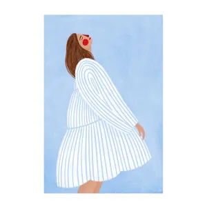The Woman With The Blue Stripes by Gioia Wall Art, a Prints for sale on Style Sourcebook