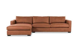 Urban Leather Left Chaise Sofa, Phoenix Saddle, by Lounge Lovers by Lounge Lovers, a Sofas for sale on Style Sourcebook